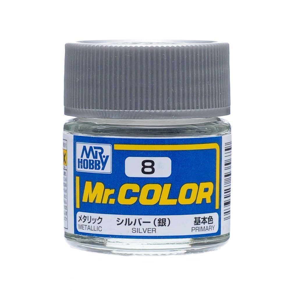 Mr.COLOR 溶剤系アクリル塗料 他 112本 セット Amazon | 【溶剤系アクリル樹脂塗料】Mr.カラー C8 シルバー (銀